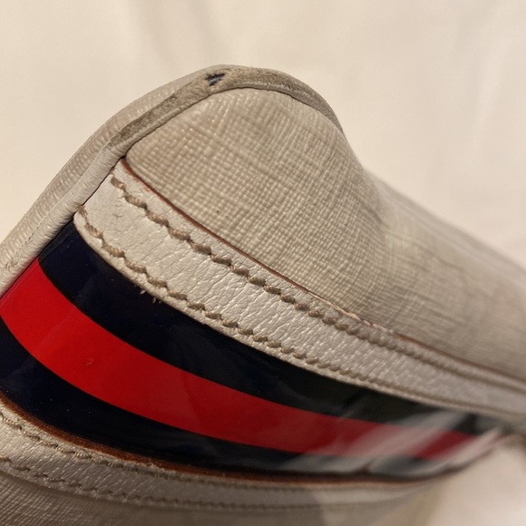💯 Authentic GUCCI
White GG Coated Canvas Flat Messenger Bag Nautical ⚓️ - Picture 16 of 17